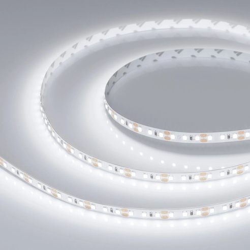 Лента светодиодная RT-A120-8mm 12V White6000 (14.4 W/m, IP20, 2835, 5m) (Arlight, Открытый)