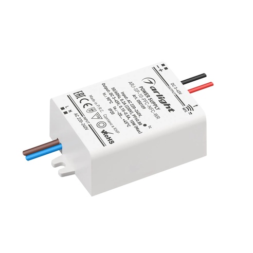 Блок питания ARJ-SP-10-PFC-NFC-WR (10W, 3-45V, 0.15-0.5A) (Arlight, IP20 Пластик, 5 лет)