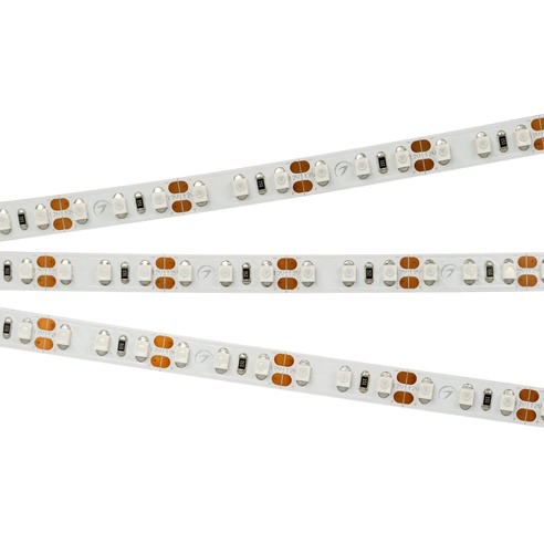Лента светодиодная RT 2-5000 12V Yellow 2x (3528, 600 LED, LUX) (Arlight, 9.6 Вт/м, IP20)