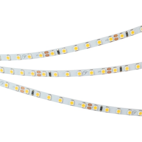 Лента светодиодная RT 2-5000 24V Warm2400 5mm 2x (3528, 600 LED, LUX) (Arlight, 9.6 Вт/м, IP20)