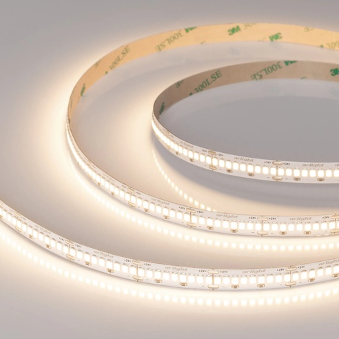 Лента ULTRA-A288-10mm 24V Warm3000 (17 W/m, IP20, 5m) (Arlight, высок.эфф.200 лм/Вт)