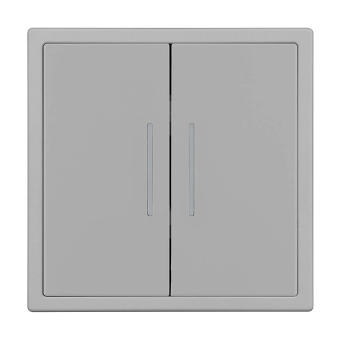 Механизм звонкового выключателя двухклавишный LED SWT-NOBE-MKR2-SFPL-L-IS (230V, 10A) (Arlight, Никель)