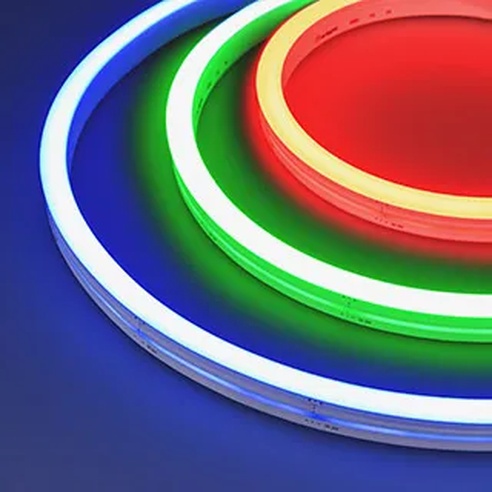 Лента герметичная MOONLIGHT-SIDE-B84-12x17mm 24V RGB (12 W/m, IP67, 0,5m, wire x1) (Arlight, Образец)