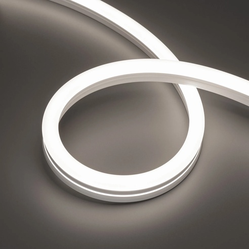 Лента светодиодная герметичная MOONLIGHT-SIDE-A140-12x24mm 24V Day5000 (9.6 W/m, IP68, 5m, wire x2) (Arlight, Вывод прямой, 3 года)