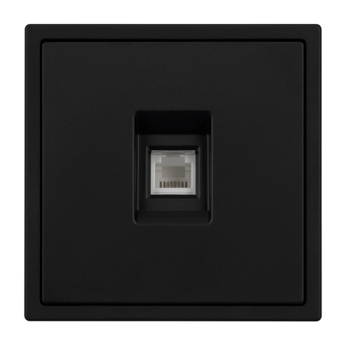 Механизм телефонной розетки SCT-NOBE-MTL1-SFPL-BK (RJ-11, 4C) (Arlight, Черный оникс)