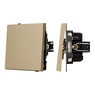 Механизм выключателя одноклавишный проходной SWT-TENDO-MKP1-SFPL-GD (230V, 10A) (Arlight, -)