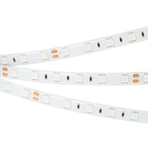 Лента светодиодная RTW 2-5000SE 24V Red 2x (5060, 300 LED, LUX) (Arlight, 14.4 Вт/м, IP65)