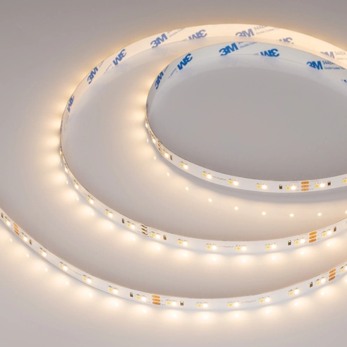Лента светодиодная RT-A120-10mm 24V White-MIX (9.6 W/m, IP20, 3528, 5m) (Arlight, Изменяемая ЦТ)