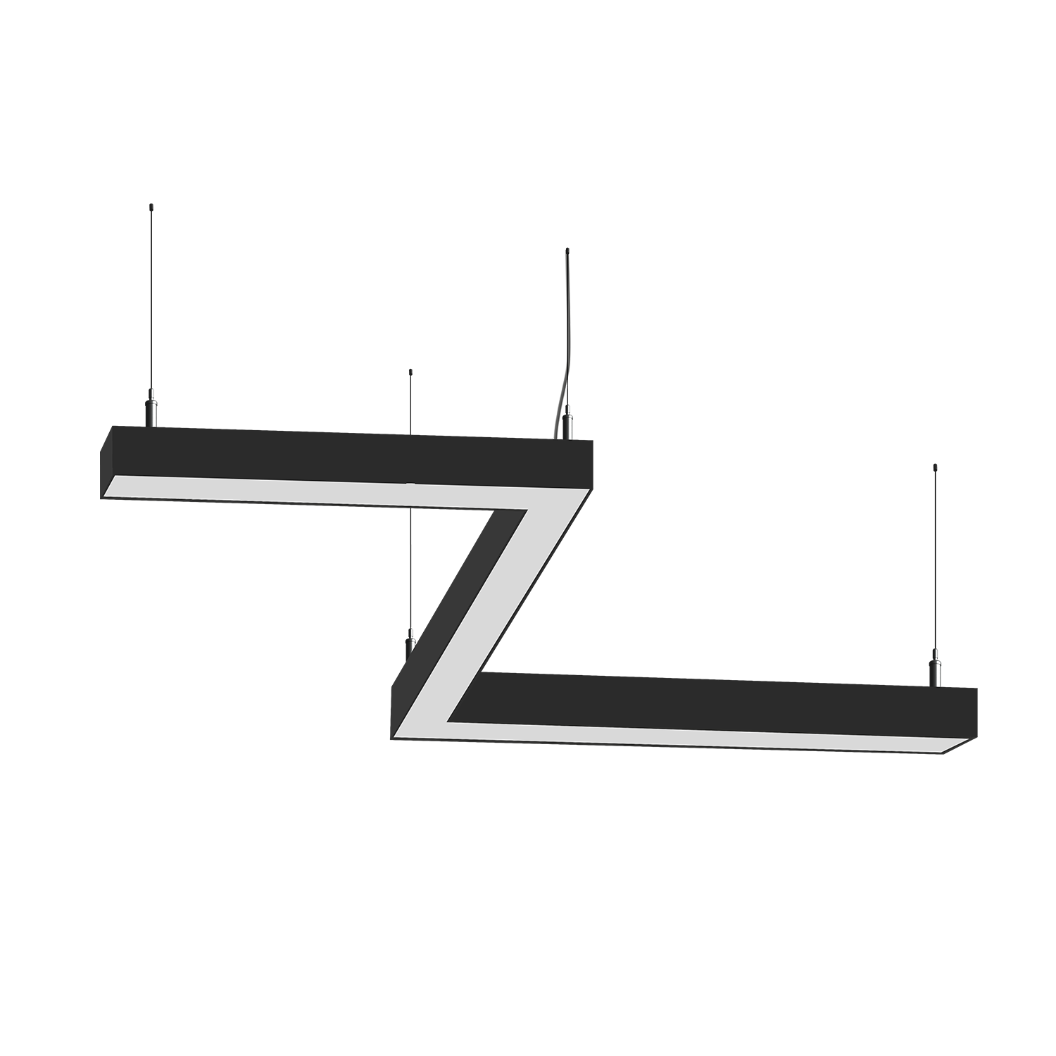 Cветодиодный фигурный светильник MS-ZIG Зигзаг 5x500mm 45W  3000/4000/6000К