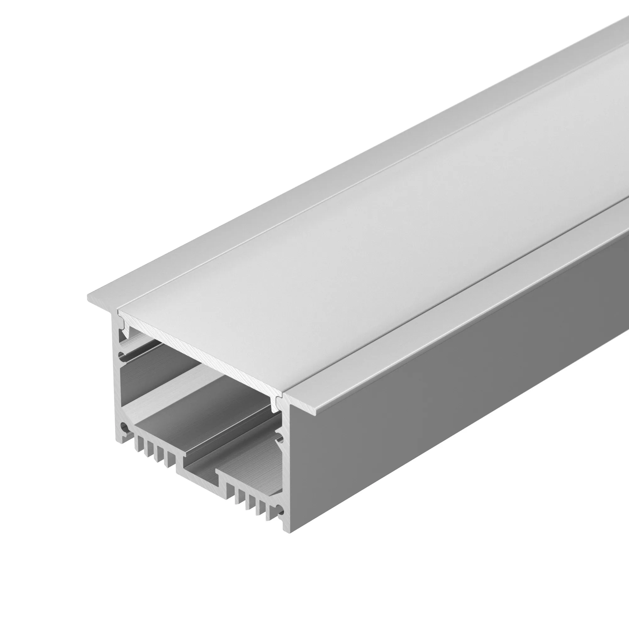 Профиль с экраном SL-LINIA62-F-2500 ANOD+OPAL (Arlight, Алюминий) - изображение товара