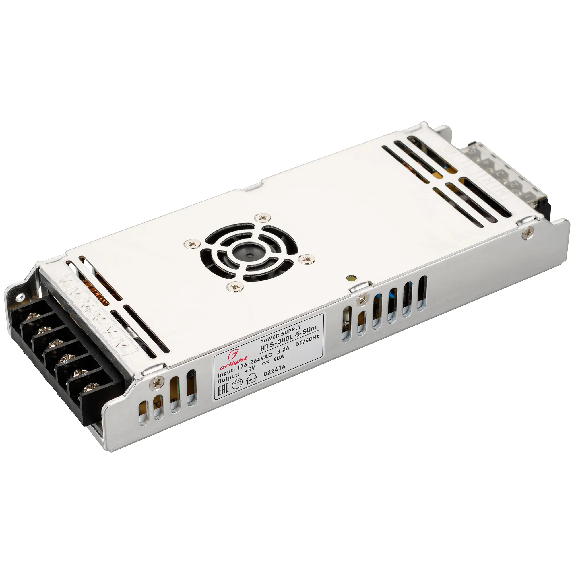Блок питания HTS-300L-5-Slim (5V, 60A, 300W) (Arlight, IP20 Сетка, 3 года) - изображение товара