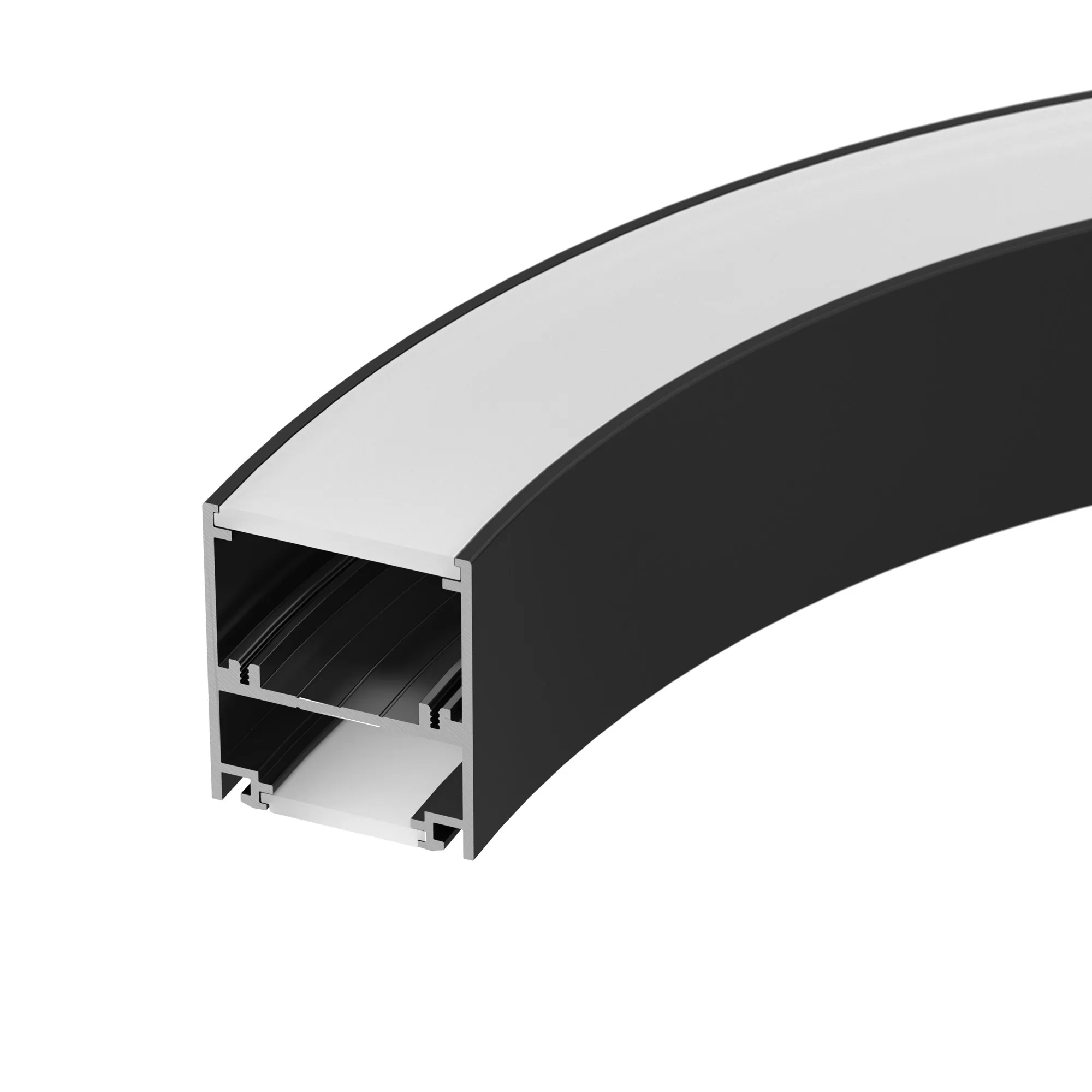 Профиль SL-ARC-5060-D1500-A90 BLACK (дуга 1 из 4) (Arlight, Алюминий) - изображение товара