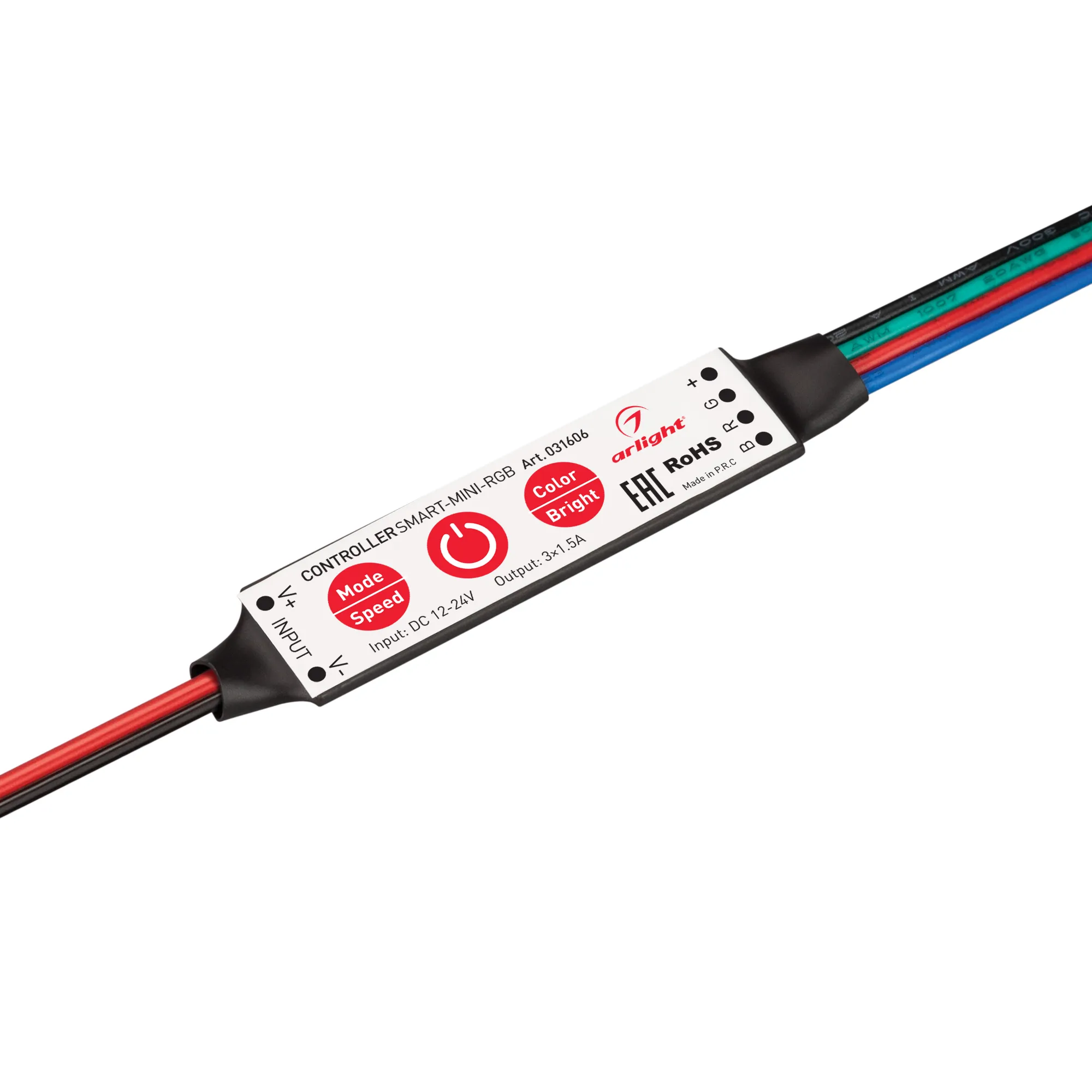 Контроллер SMART-MINI-RGB (12-24V, 3x1.5A) (Arlight, IP20 Пластик, 5 лет) - изображение товара