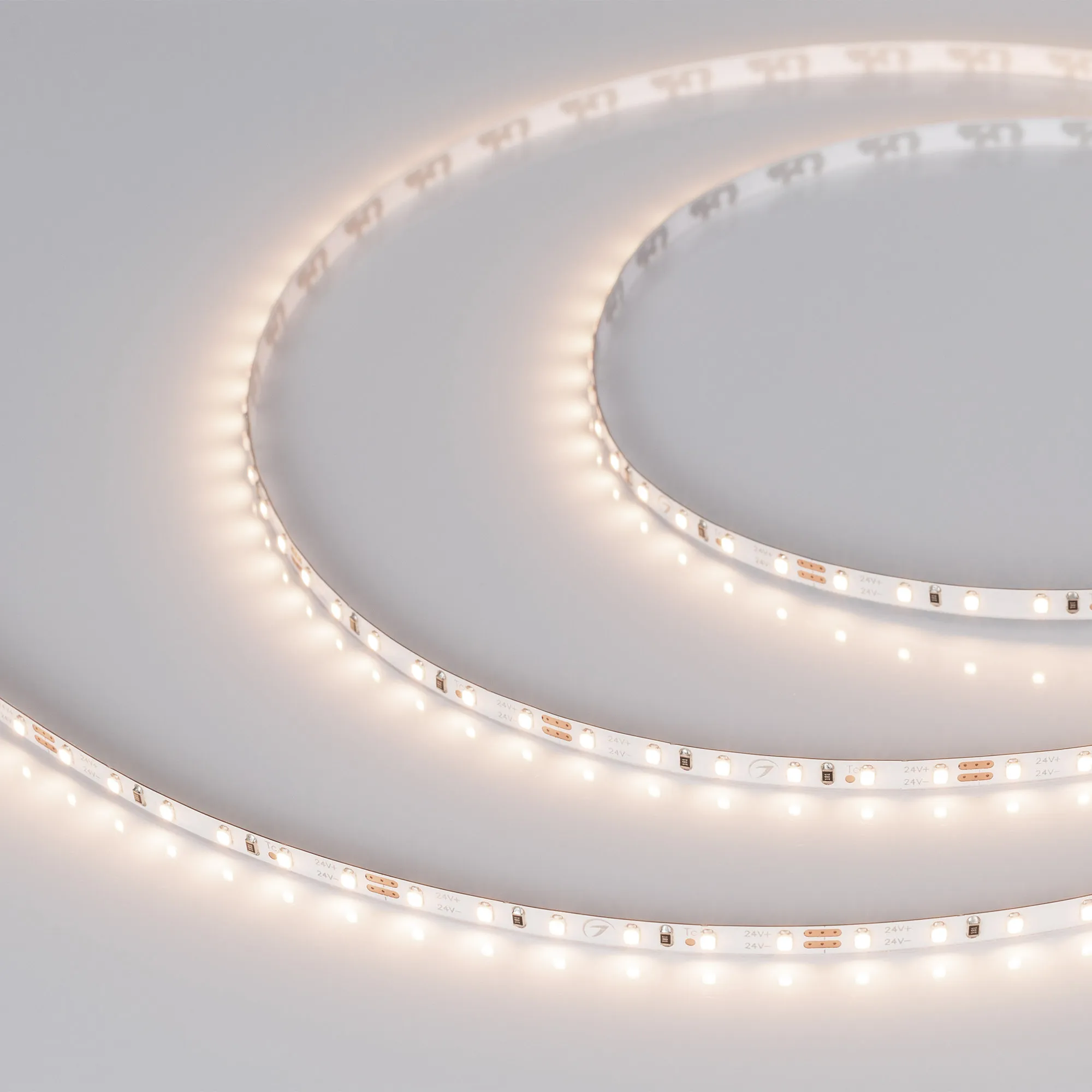 Лента светодиодная MICROLED-M120-4mm 24V Warm3500 (5.4 W/m, IP20, 2216, 5m) (Arlight, узкая) - изображение товара