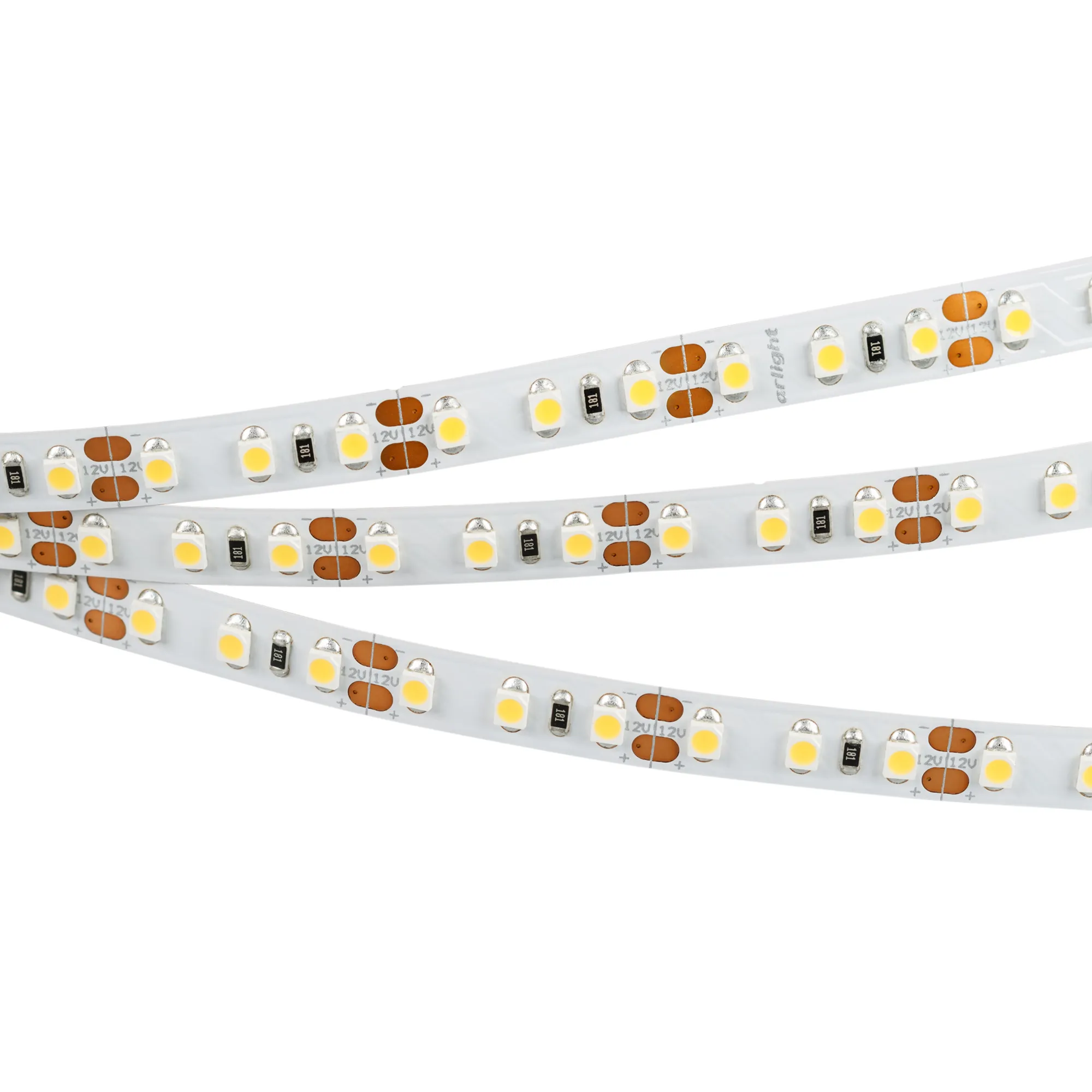 Лента светодиодная RT 2-5000 12V Warm2700 2x (3528, 600 LED, LUX) (Arlight, 9.6 Вт/м, IP20)
