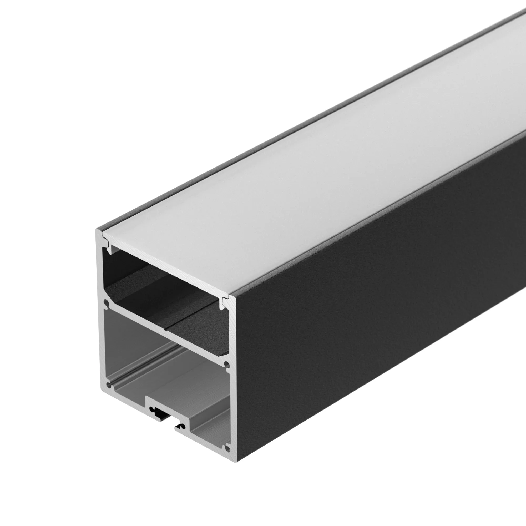 Профиль с экраном SL-LINE-5050-2500 BLACK+OPAL (Arlight, Алюминий) - изображение товара