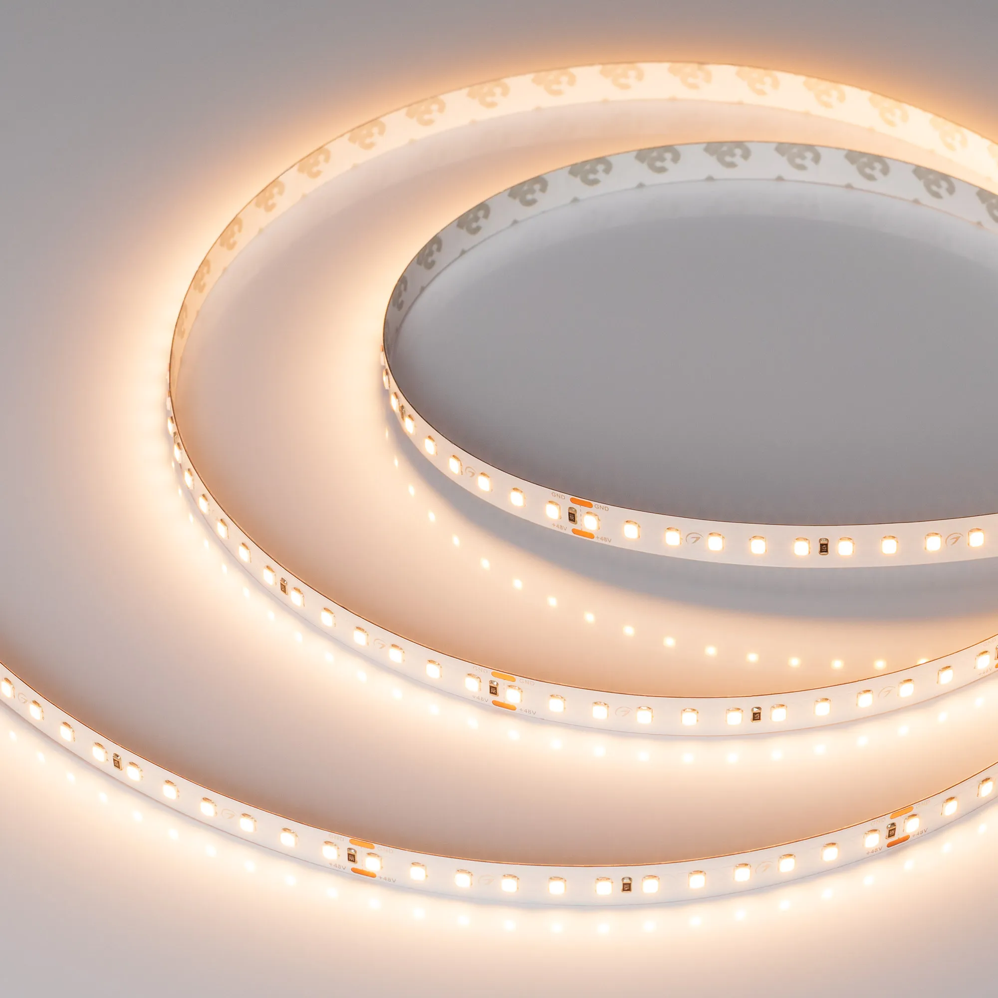 Лента UL-A120-10mm 48V Warm2700 (10 W/m, IP20, 30m) (Arlight, Открытый)
