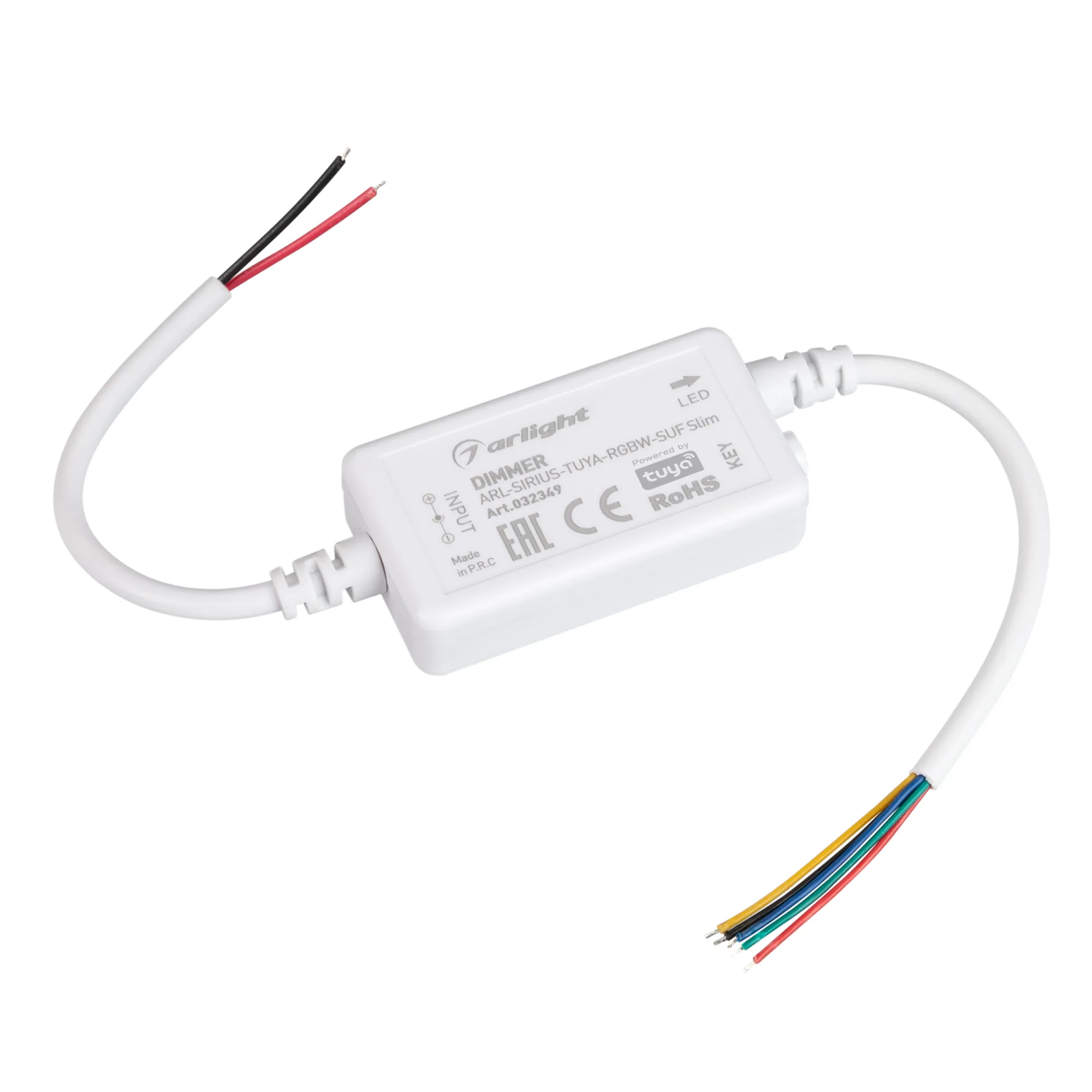 Диммер ARL-SIRIUS-TUYA-RGBW-SUF Slim (12-24V, 4x1.5A, 2.4G) (Arlight, IP20 Пластик, 3 года) - изображение товара