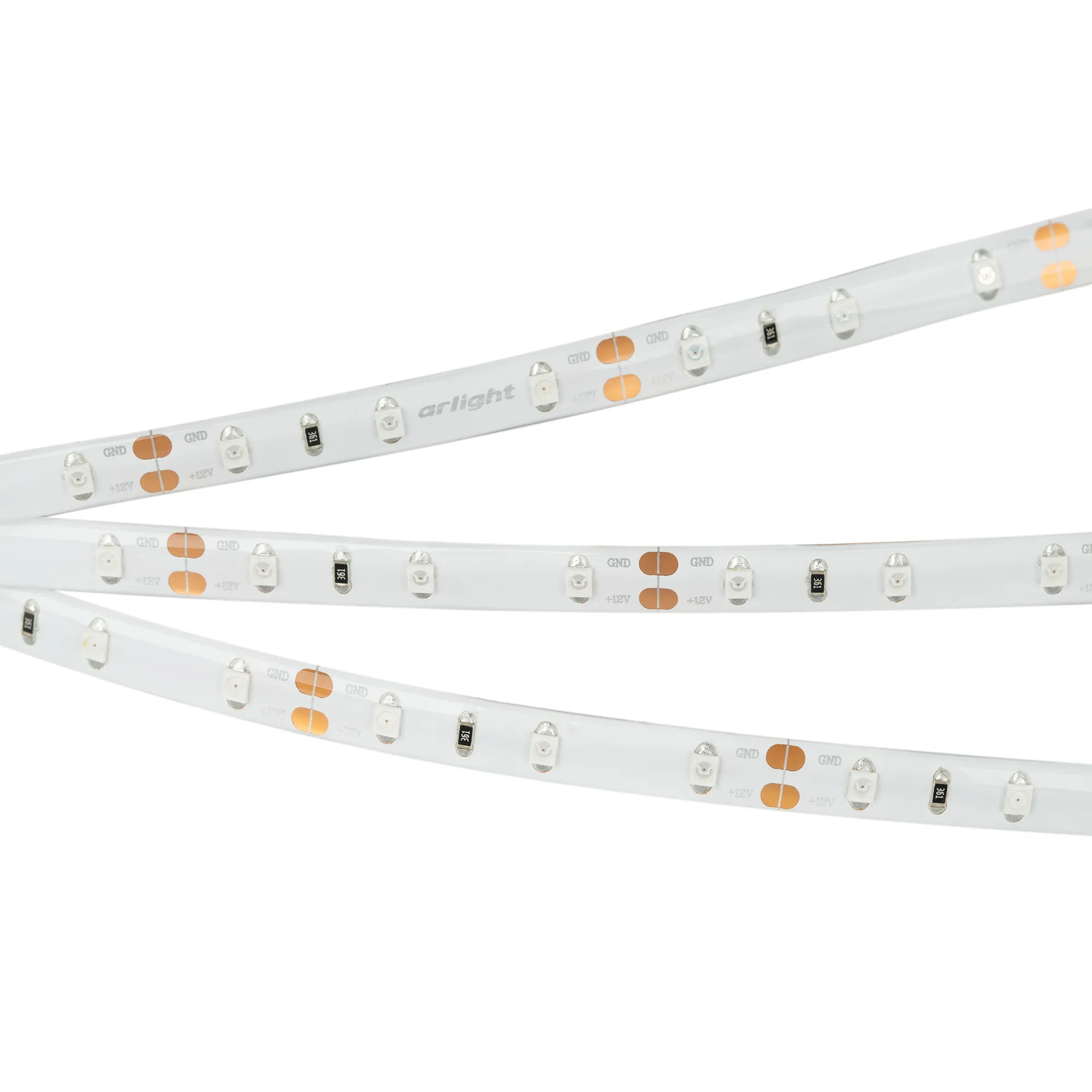 Лента светодиодная RTW 2-5000SE 12V Green (3528, 300 LED, LUX) (Arlight, 4.8 Вт/м, IP65)
