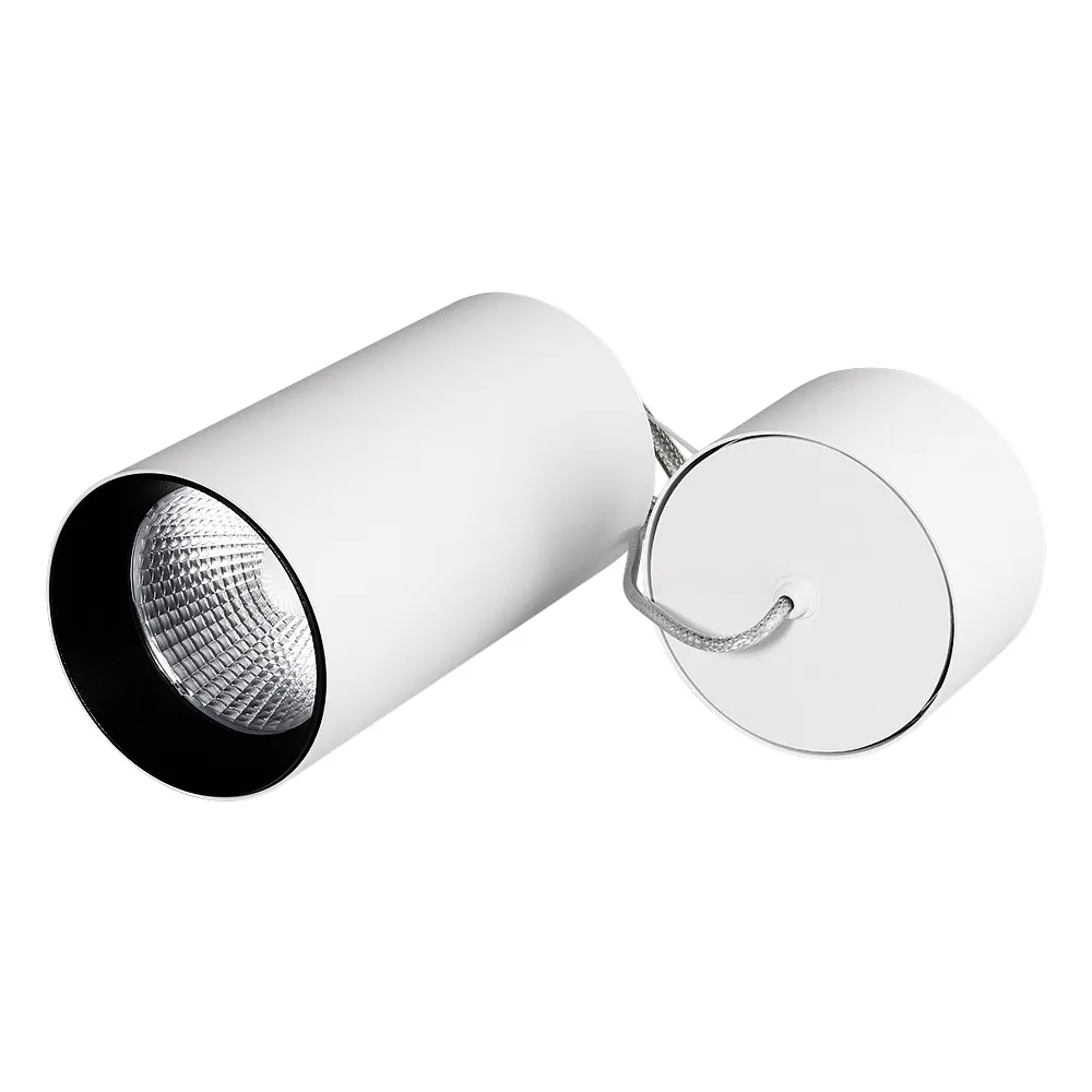 Светильник подвесной SP-POLO-R85-2-15W Day White 40deg (White, Black Ring) (Arlight, IP20 Металл, 3 года)