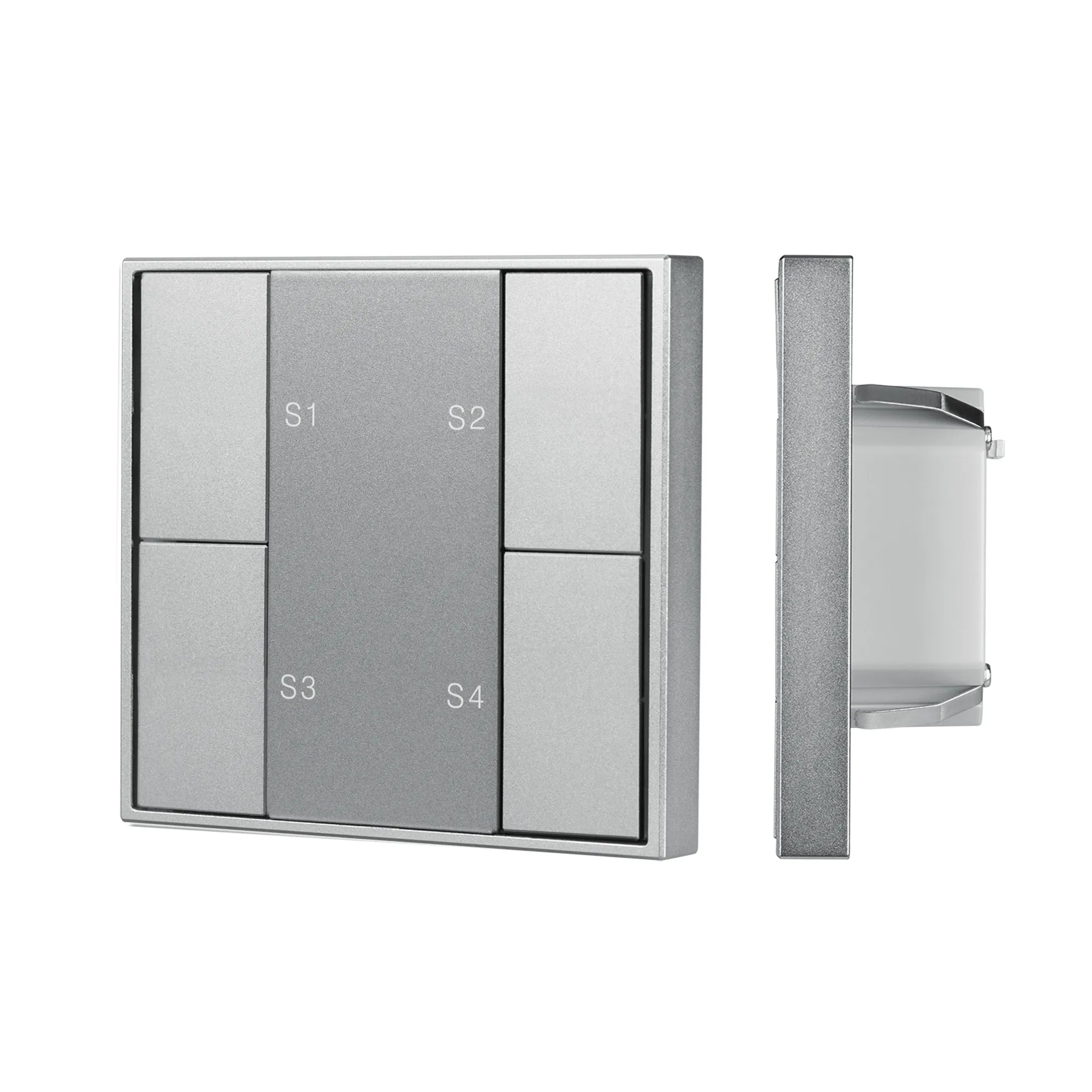 INTELLIGENT ARLIGHT Кнопочная панель DALI-201-23-1G-4SC-IN Silver (BUS, Frame) (IARL, IP20 Металл, 3 года) - изображение товара