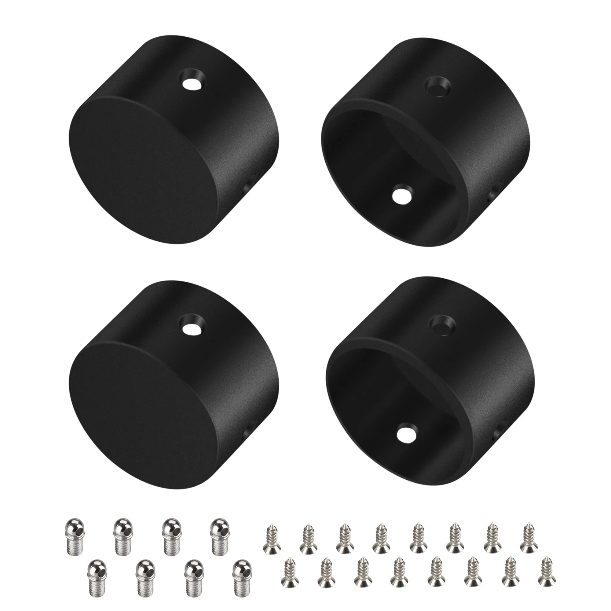 Заглушка WPH-FLEX-D22-360deg BLACK ALU глухая (Arlight, Металл) - изображение товара