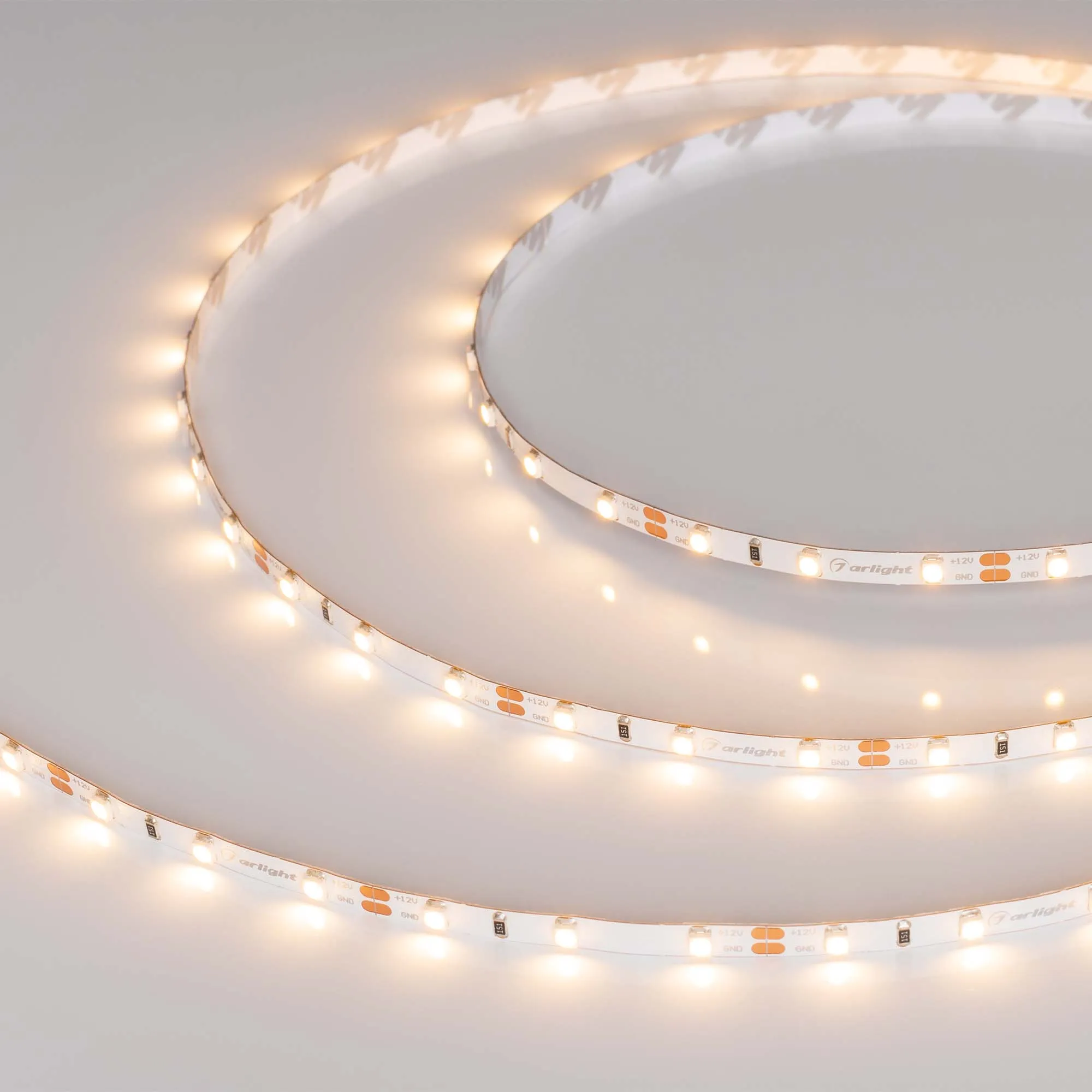 Лента светодиодная RT 2-5000 12V Warm2700 5mm (3528, 300 LED, LUX) (Arlight, 4.8 Вт/м, IP20)