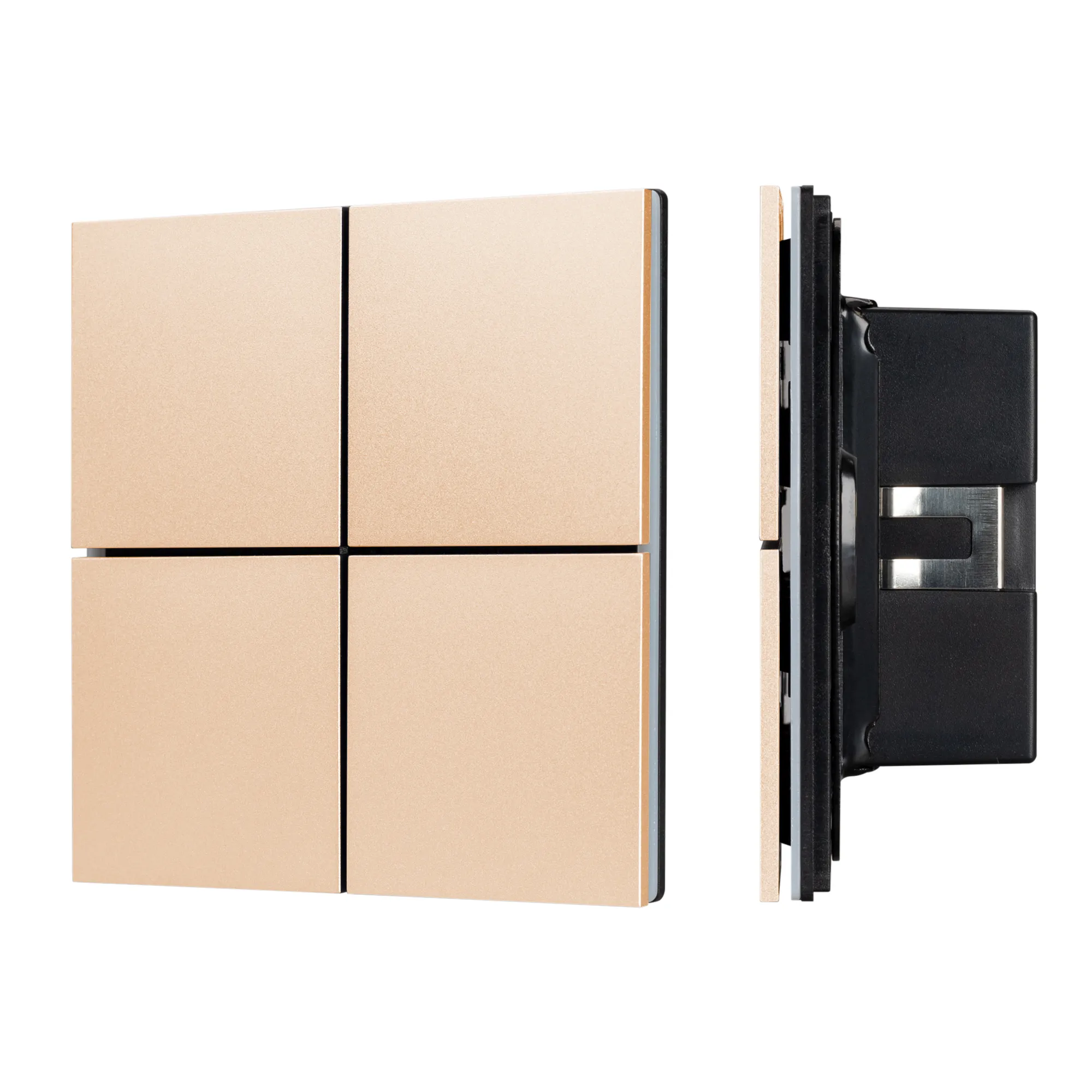 INTELLIGENT ARLIGHT Кнопочная панель KNX-304-23-IN Champagne (BUS, Frameless) (IARL, IP20 Металл, 2 года) - изображение товара