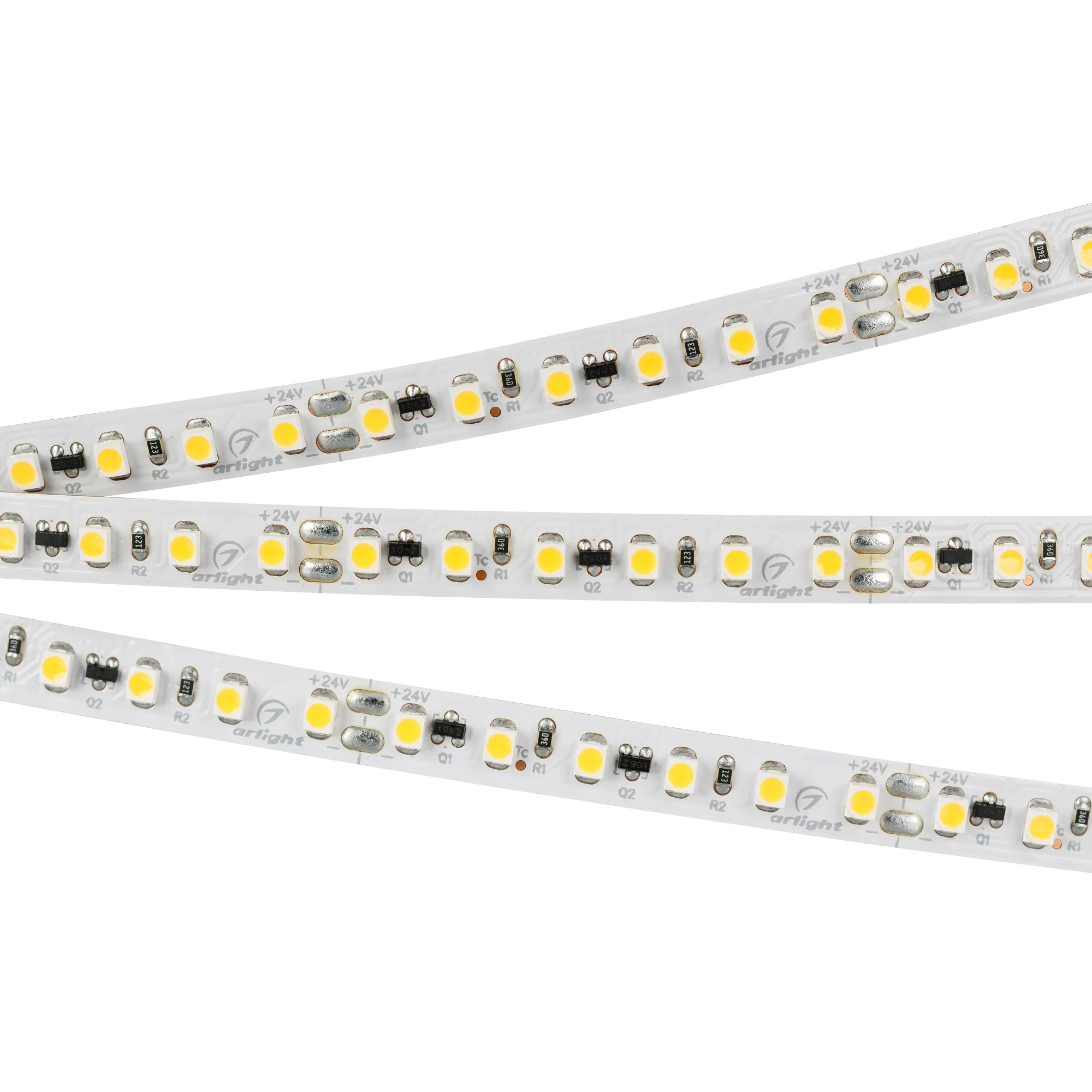 Лента светодиодная RT-10000 24V Warm2700 2x (3528, 120 LED/m, 10m) (Arlight, 9.6 Вт/м, IP20)