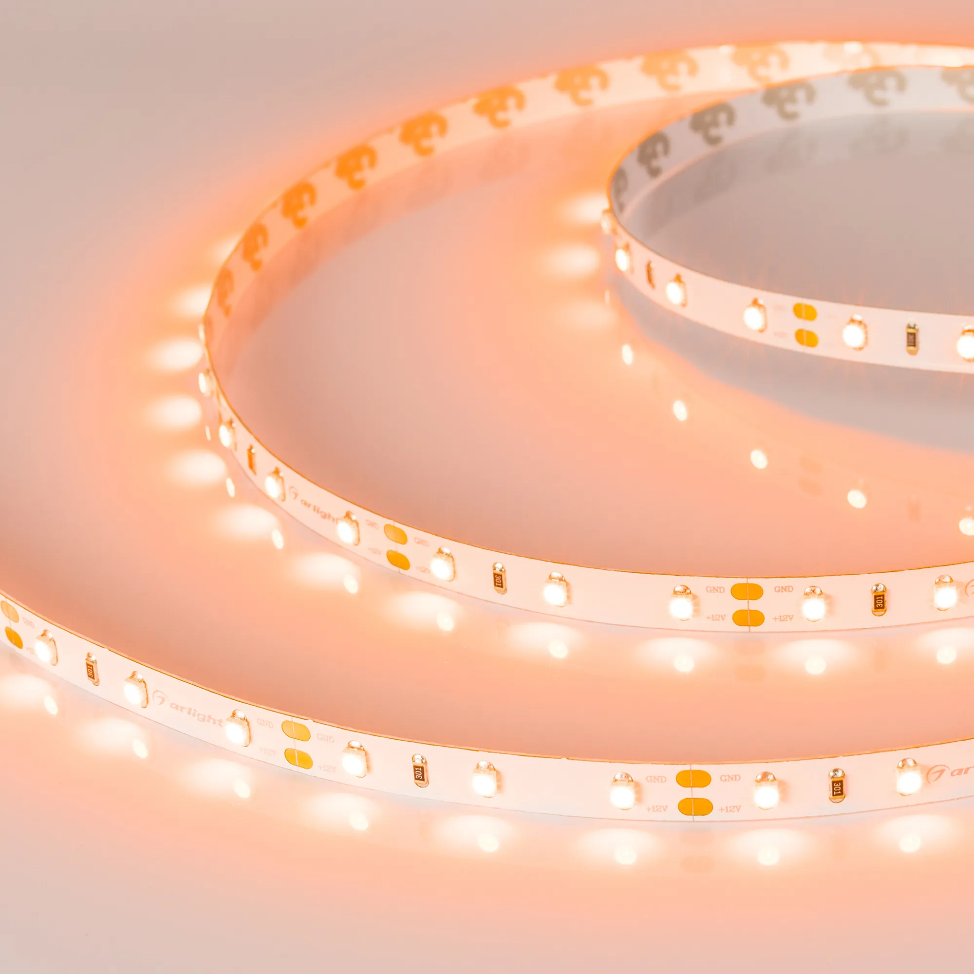 Лента светодиодная RT-A60-8mm 12V Orange (4.8 W/m, IP20, 2835, 5m) (Arlight, -) - изображение товара