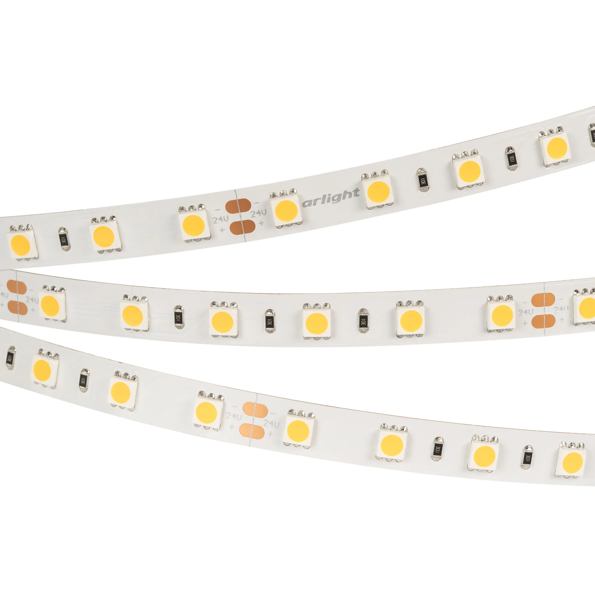 Лента светодиодная RT-B60-10mm 24V Day4000 (14.4 W/m, IP20, 5060, 5m) (Arlight, Открытый)